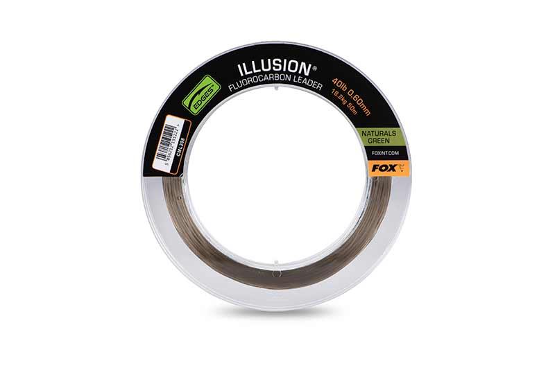 Fox Illusion Fluorocarbon Leader 30lb 18.2kg 0.60mm 50m Natural Green