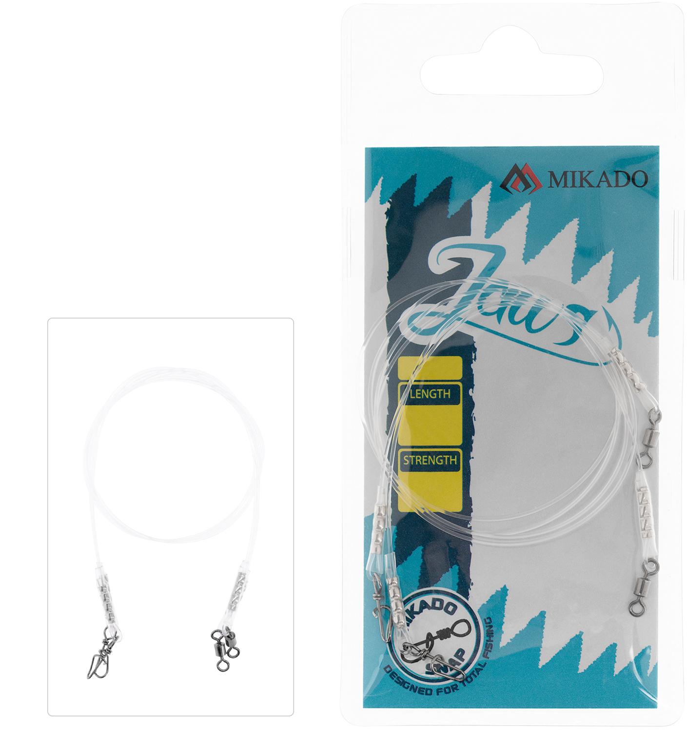 Mikado Jaws Fluorocarbon 25cm 8kg 2szt. przypon spinningowy