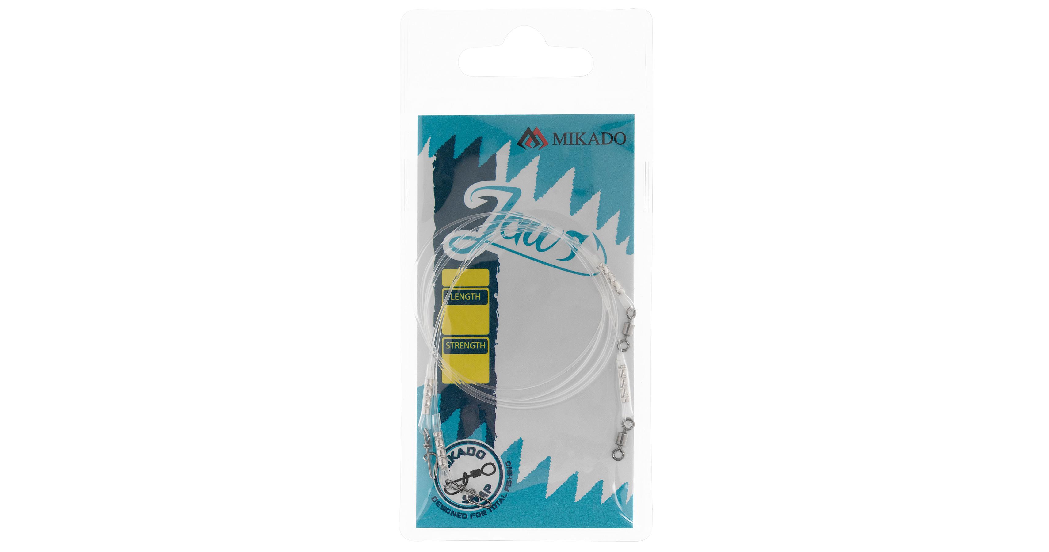 Mikado Jaws Fluorocarbon 25cm 8kg 2szt. przypon spinningowy