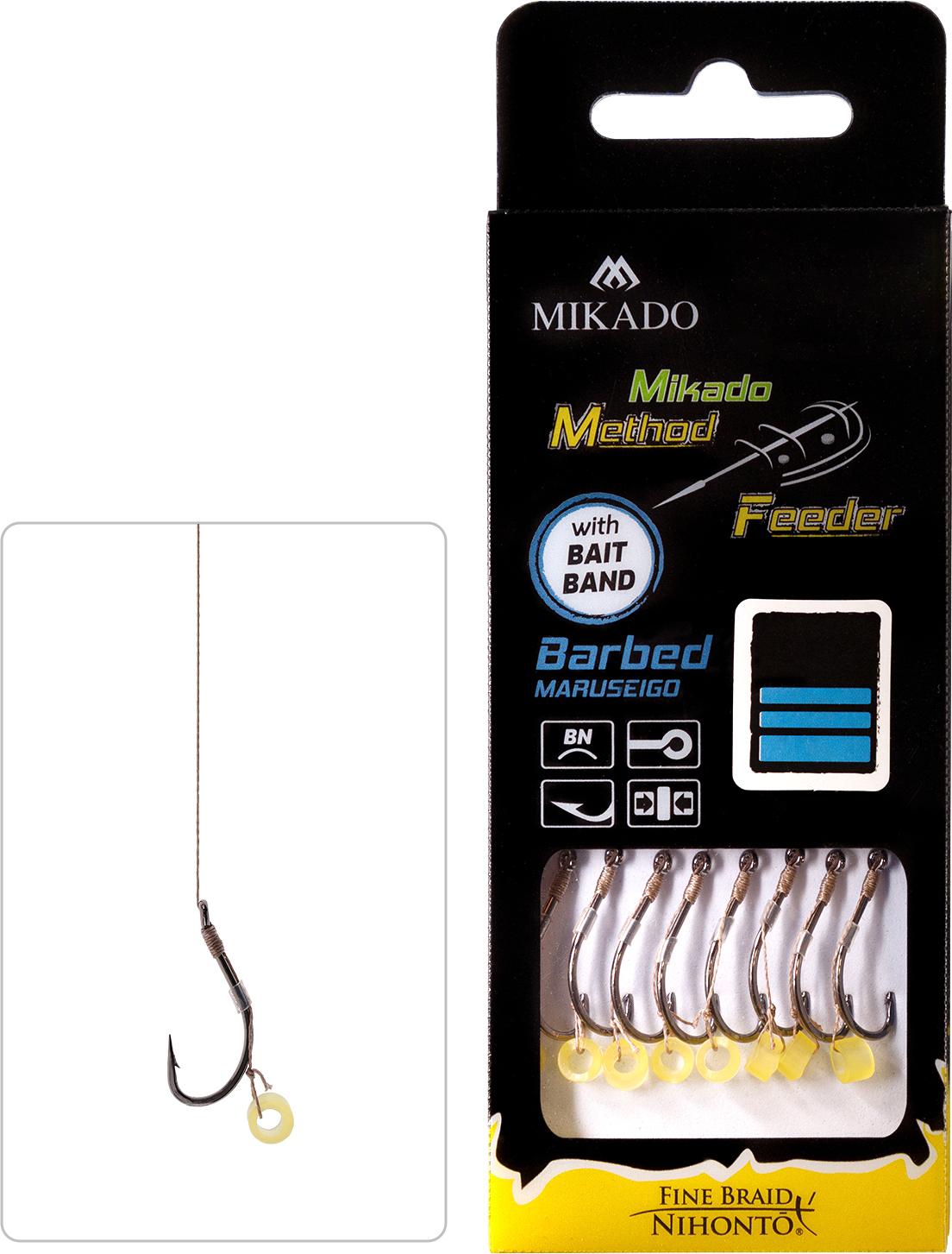 Mikado MF Maruseigo gumka r.10 plecionka 0.12mm 10cm 8szt. gotowe przypony