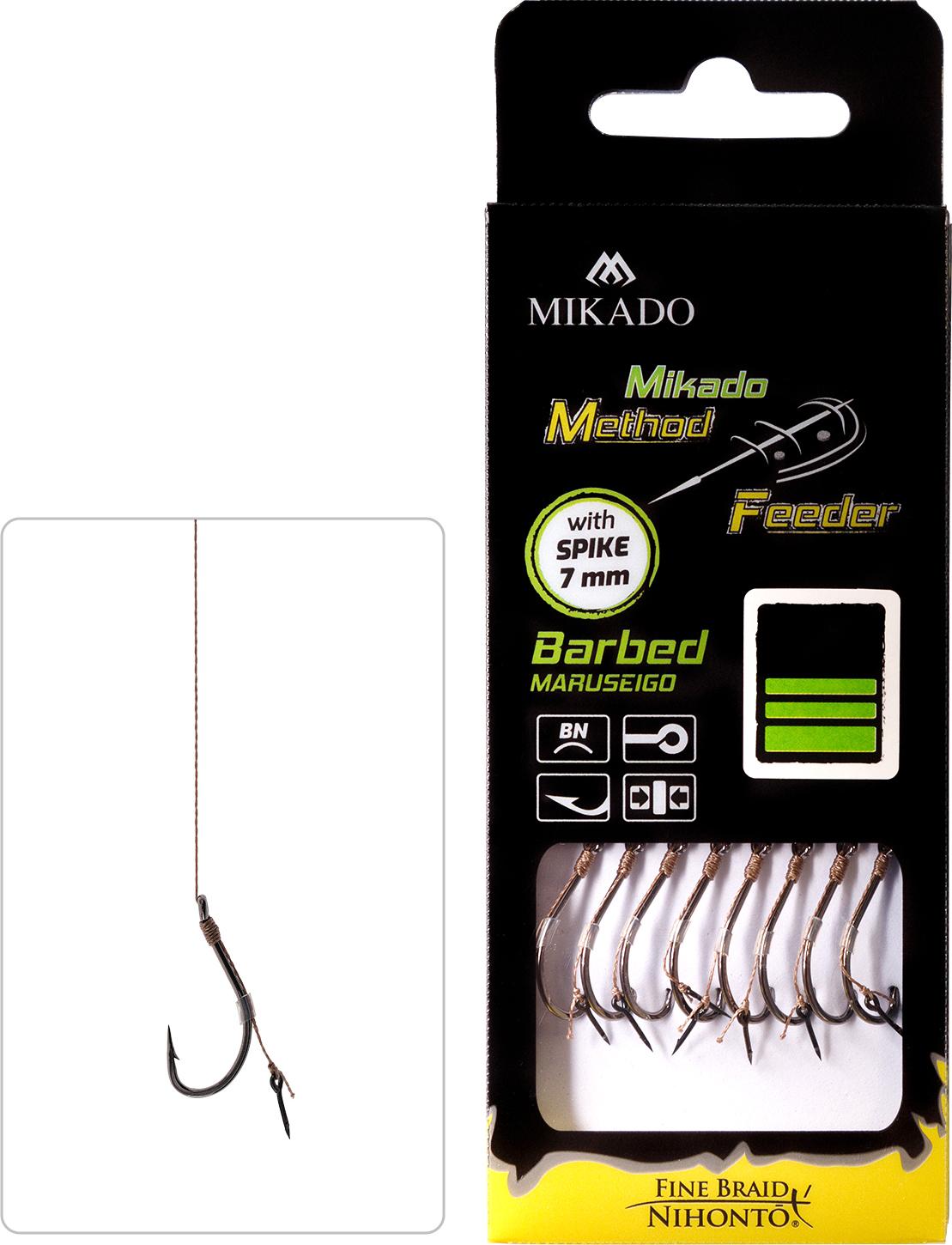 Mikado MF Maruseigo bagnet r.4 plecionka 0.16mm 10cm 8szt. gotowe przypony