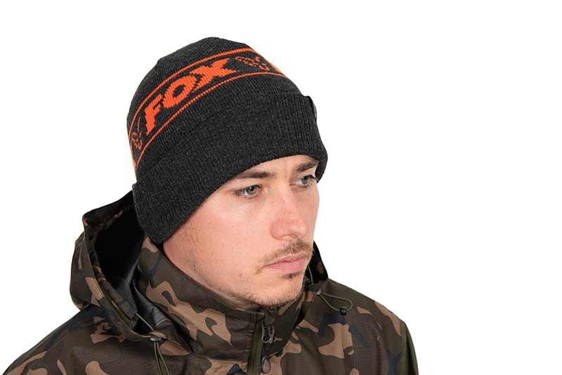 Fox Collection Beanie Black Orange czapka