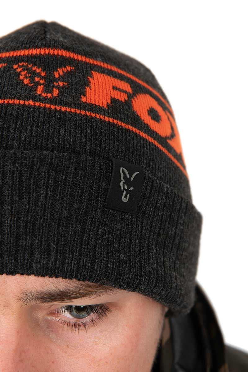 Fox Collection Beanie Black Orange czapka