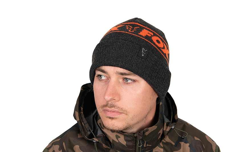 Fox Collection Beanie Black Orange czapka
