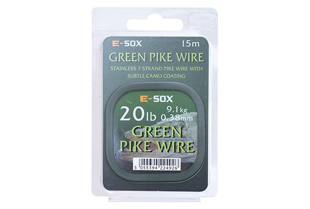 Drennan Green Pike Wire 20lb 15m linka stalowa