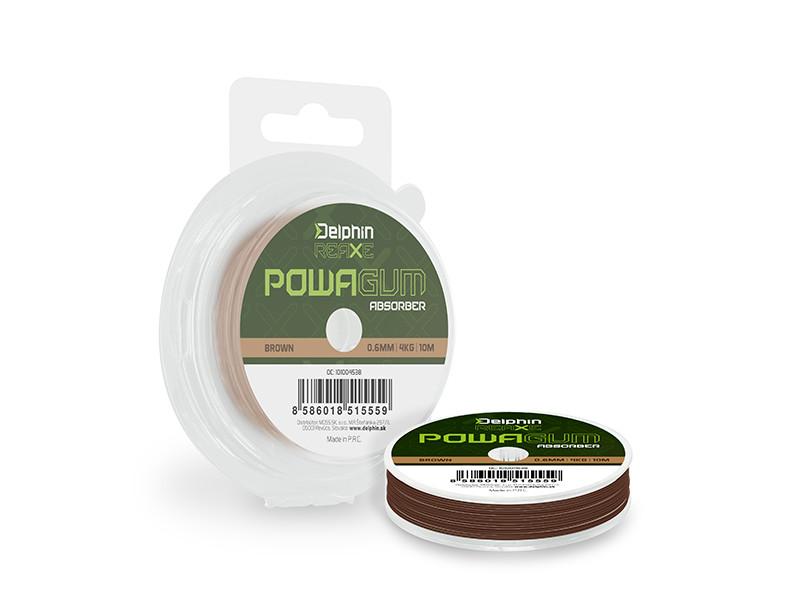 Delphin Reaxe PowaGUM 0.8mm 10m feeder guma brązowa
