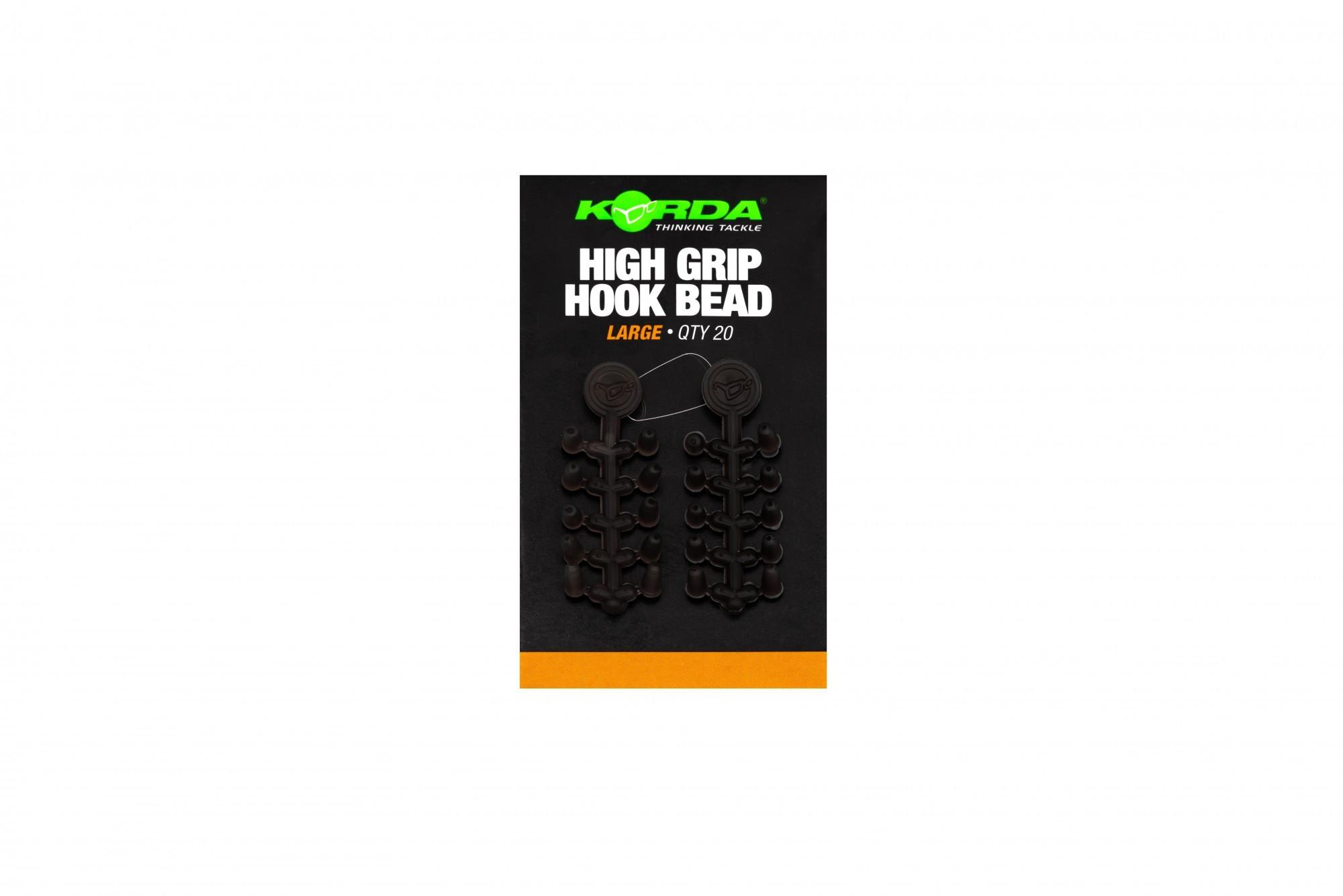 Korda High Grip Hook Bead Green Large 20szt. stopery