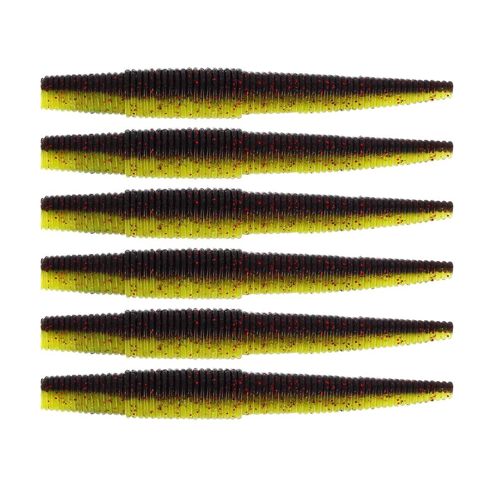 Westin Ned Worm 9cm 5g Black Chartreuse 6szt. przynęty