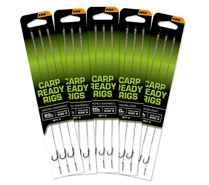 Fox Carp Ready Rigs Wide Gape r.8 20lb 3szt. gotowe przypony