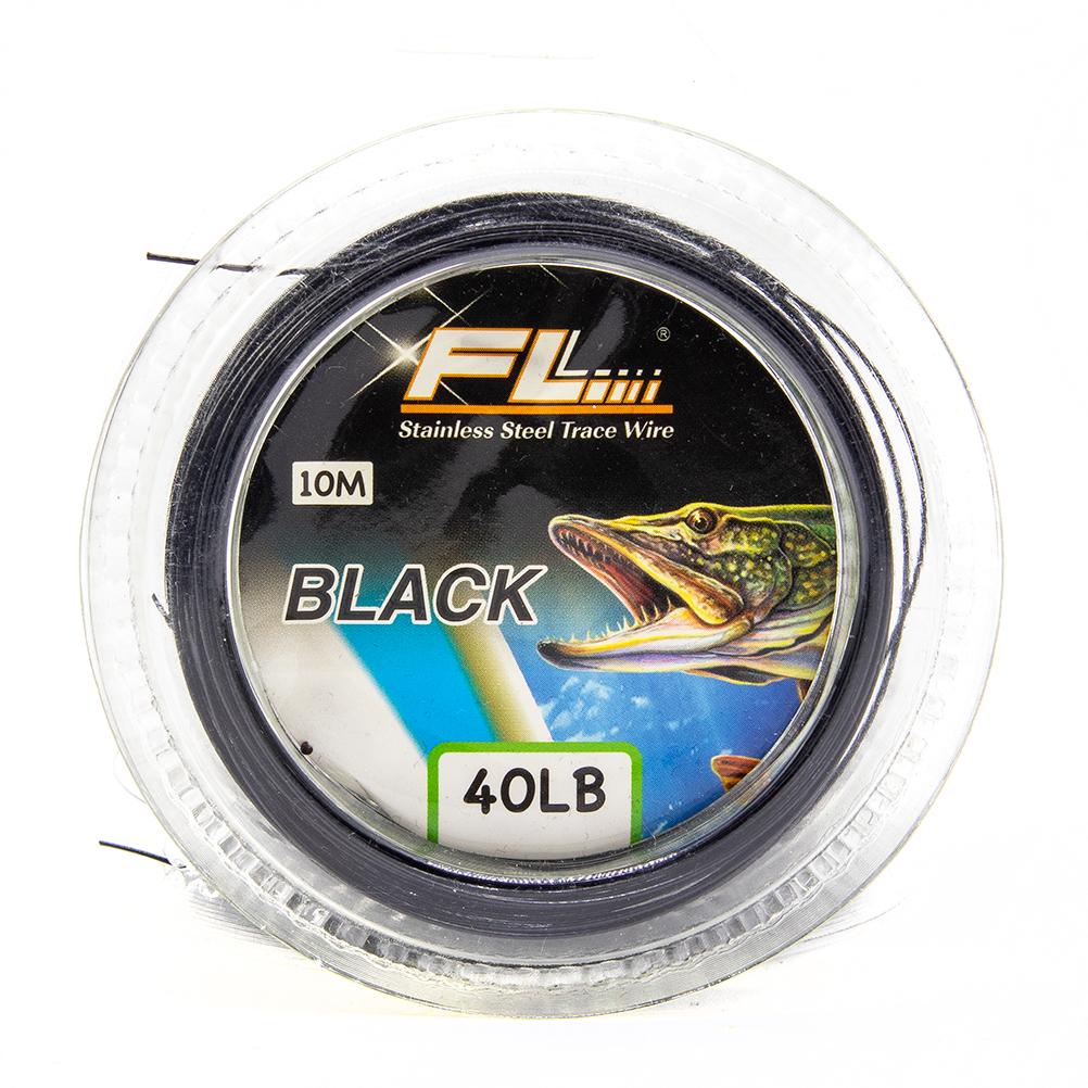 FL stalka spinningowa z tulejkami 40lb 10m Black Nickel