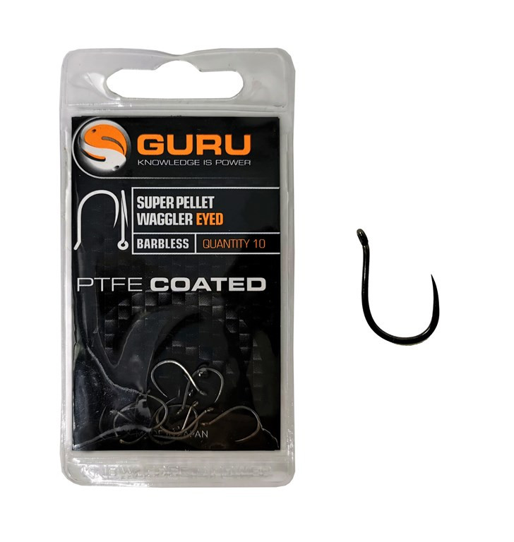 Guru Super Pellet Waggler Eyed Barbless r.12 10szt haczyki