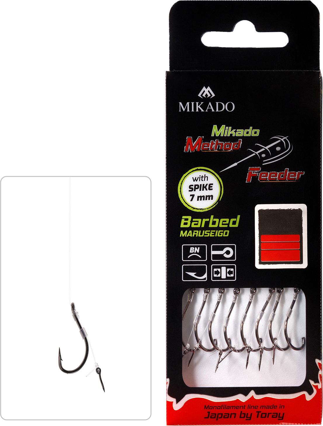 Mikado MF Maruseigo bagnet r.12 żyłka 0.23mm 10cm 8szt. gotowe przypony