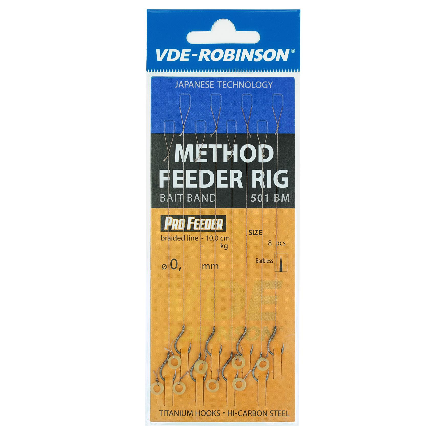 Robinson VDE-R 501BM gumka r.10 plecionka 0.08mm 10cm przypony