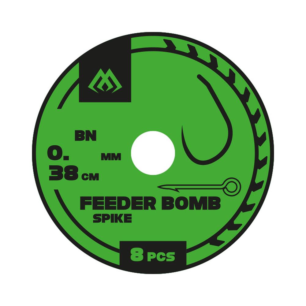Mikado Feeder Bomb igła r.8 0.23mm 38cm 8szt. gotowe przypony