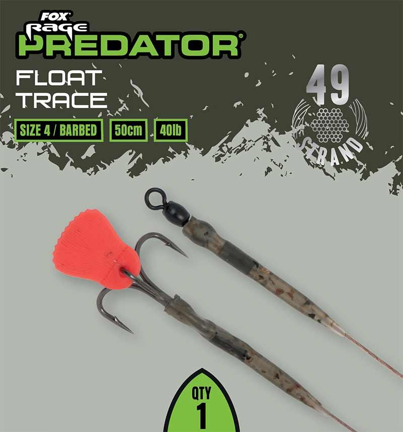 Fox Rage Predator Predator Float Trace 50cm Size 4 Barbed 40lb - dozbrojka