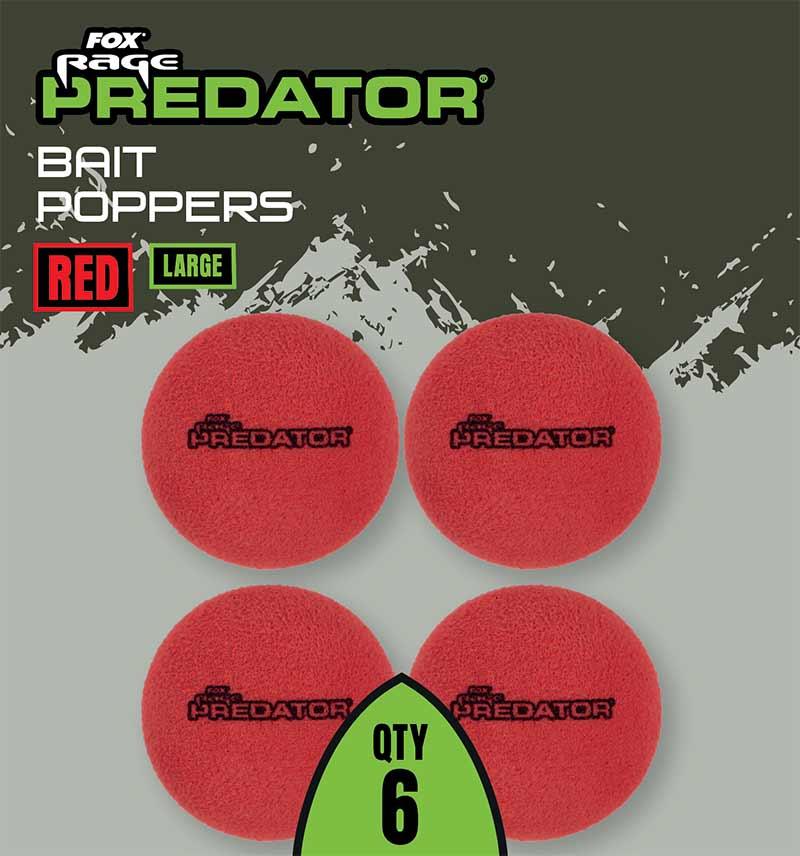 Fox Rage Predator Bait Poppers Red Large pływaki