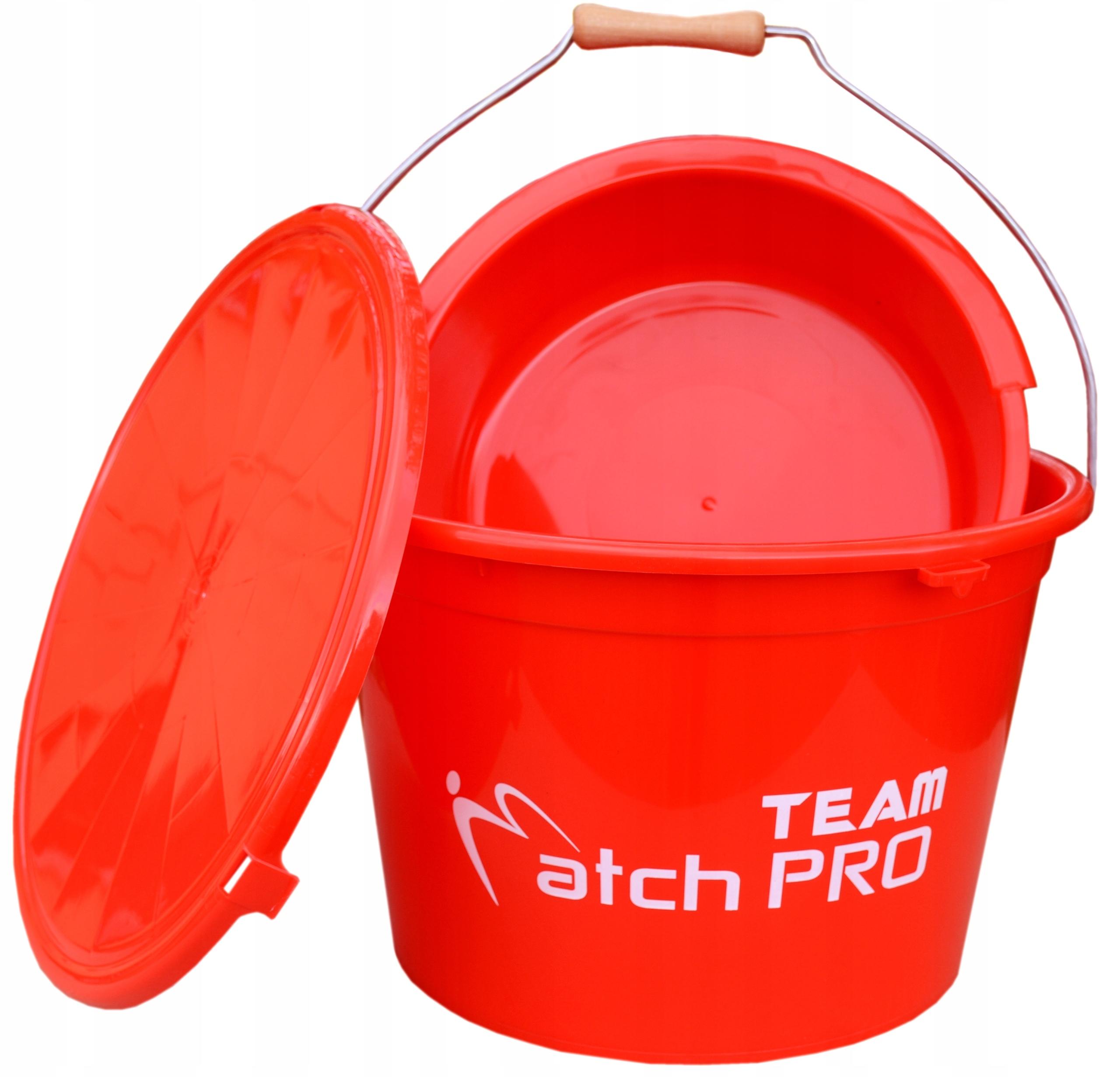 MatchPro Wiadro 13l + miska 4l + pokrywka RED