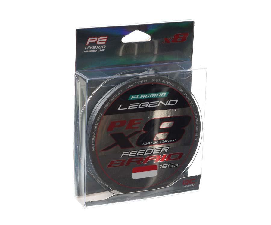Flagman Legend Feeder Braid x8 150m 0.14mm Dark Grey plecionka