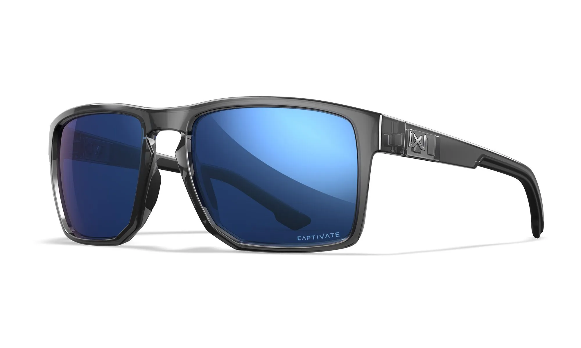 Wiley X Founder Capt Pol Blue Mirror GLoss Crystal Grey Frame okulary
