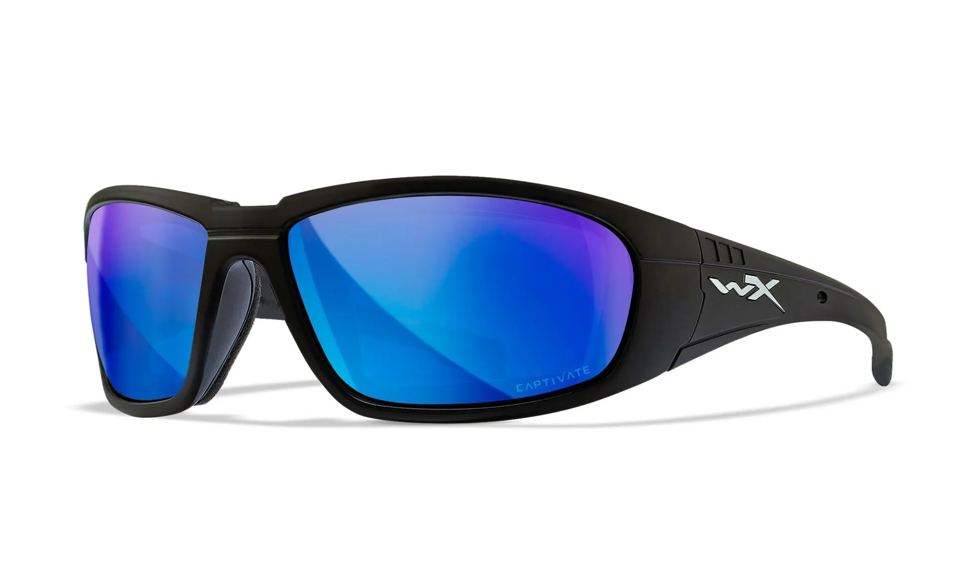 Wiley X BOSS Polarized Blue Mirror Matte Black Frame okulary