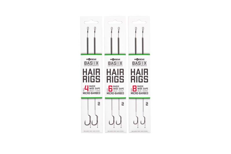 Korda Basix Hair Rigs Wide Gape r.6 18lb