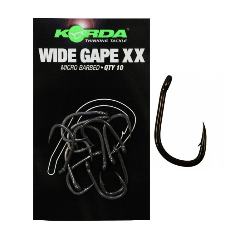 Korda Wide Gape XX Micro Barbed r.1 10szt. haki karpiowe