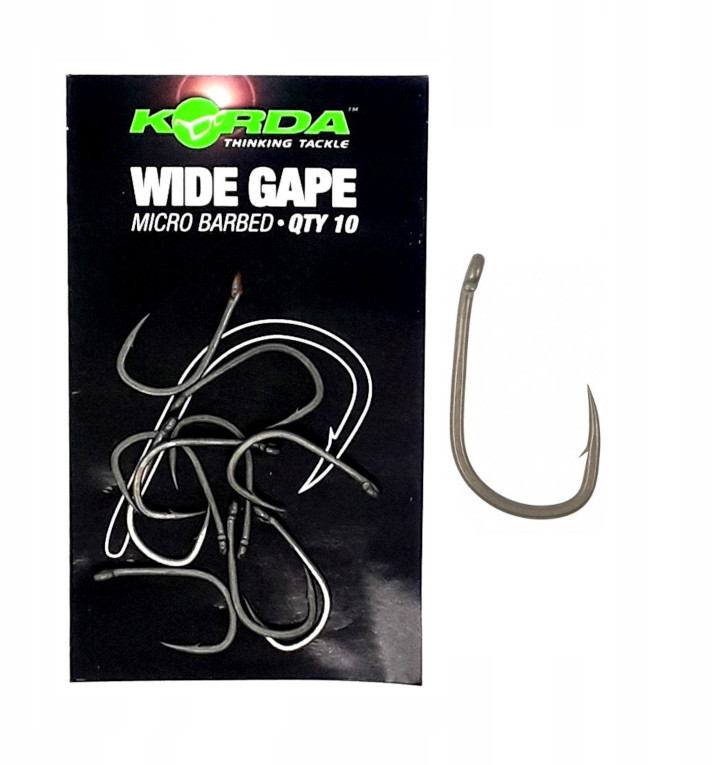 Korda Wide Gape Micro Barbed r.8 10szt. haki karpiowe