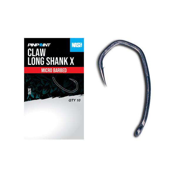 Nash Claw Long Shank X r.6 10szt. haki zadziorowe
