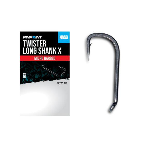Nash Twister Long Shank X r.4 10szt. haki karpiowe