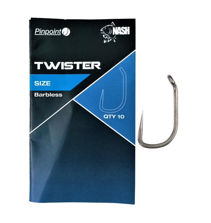 Nash Twister Barbless r.8 10szt. haki karpiowe