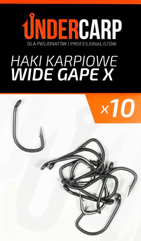 UnderCarp Wide Gape X r.4 10szt haki karpiowe
