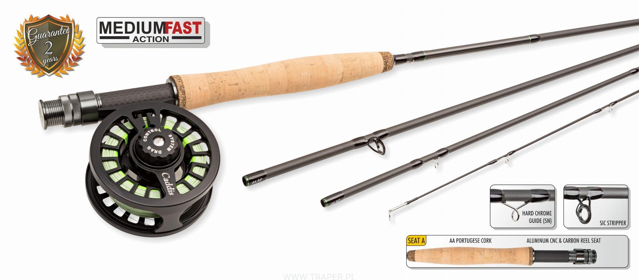 Traper Caddis 8'4" 3 zestaw muchowy gotowy