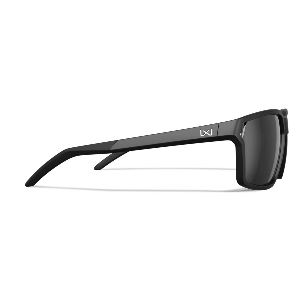 Wiley X Sierra Matte Black Frame Captivate Polarized Black Mirror Lens