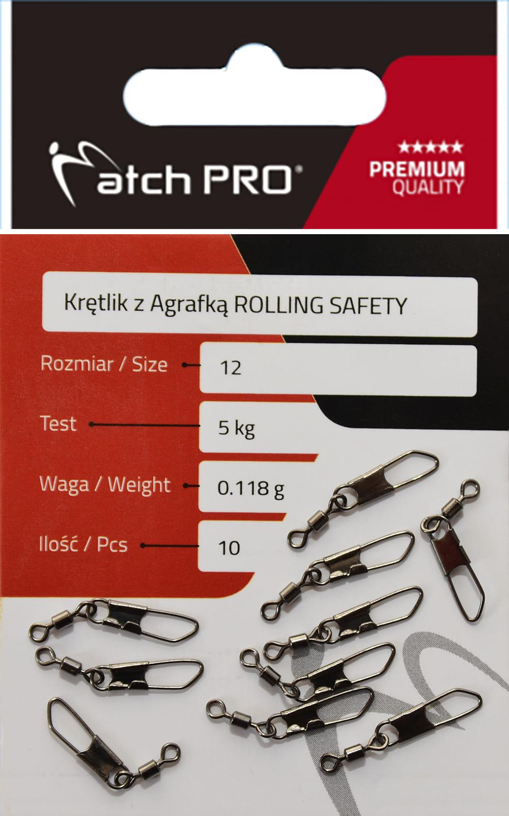 MatchPro Rolling Safety r.10 5kg krętlik z agrafką