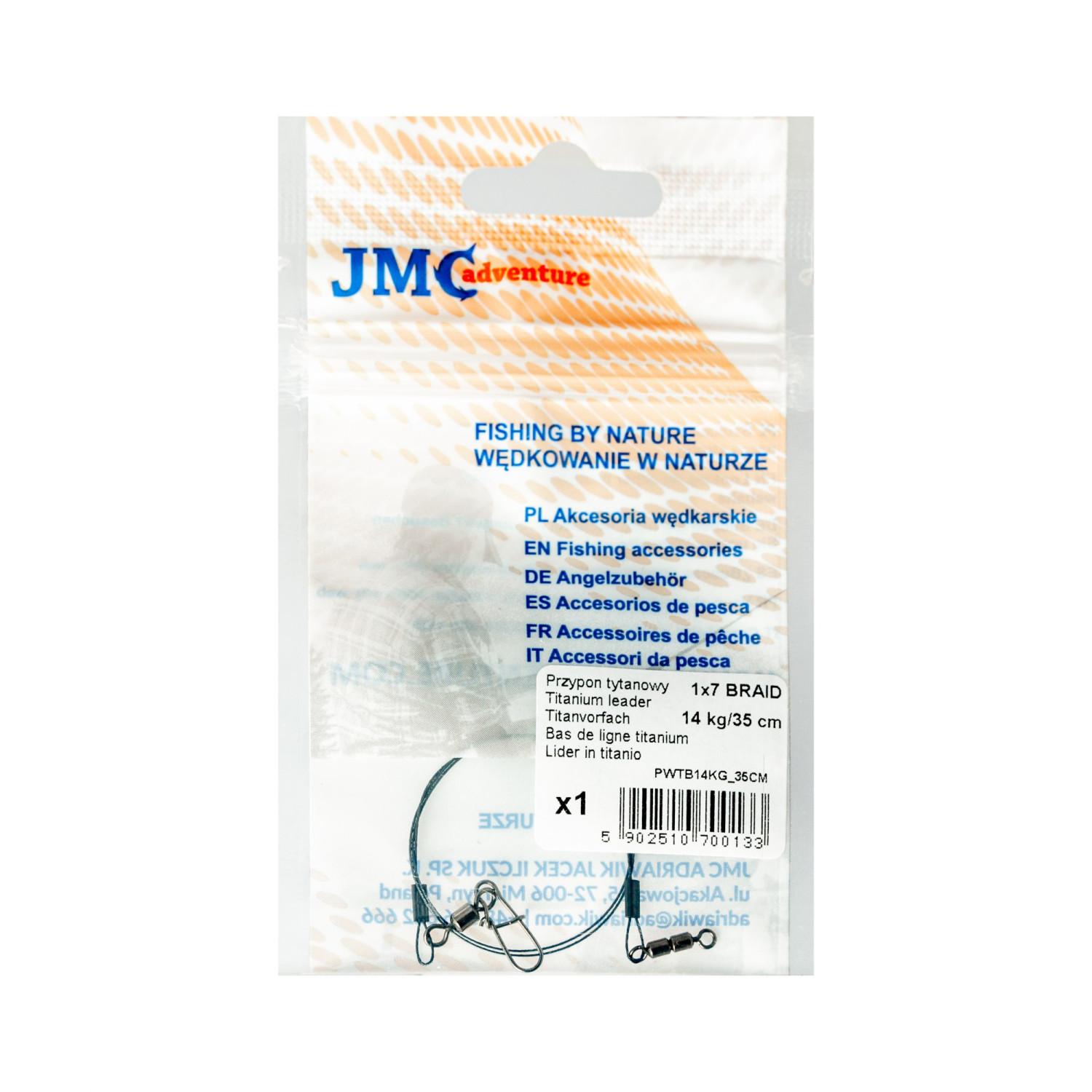 JMC Adventure Przypon Spinningowy z Plecionki Tytanowej 1x7 Regular 14kg 35cm