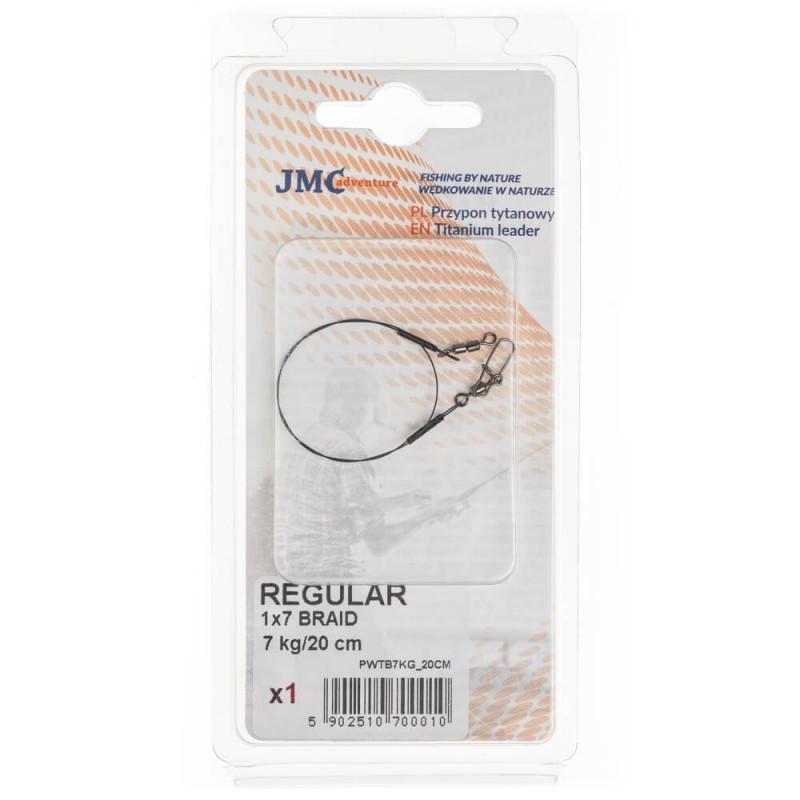 JMC Adventure Przypon Spinningowy z Plecionki Tytanowej 1x7 Regular 7kg 20cm