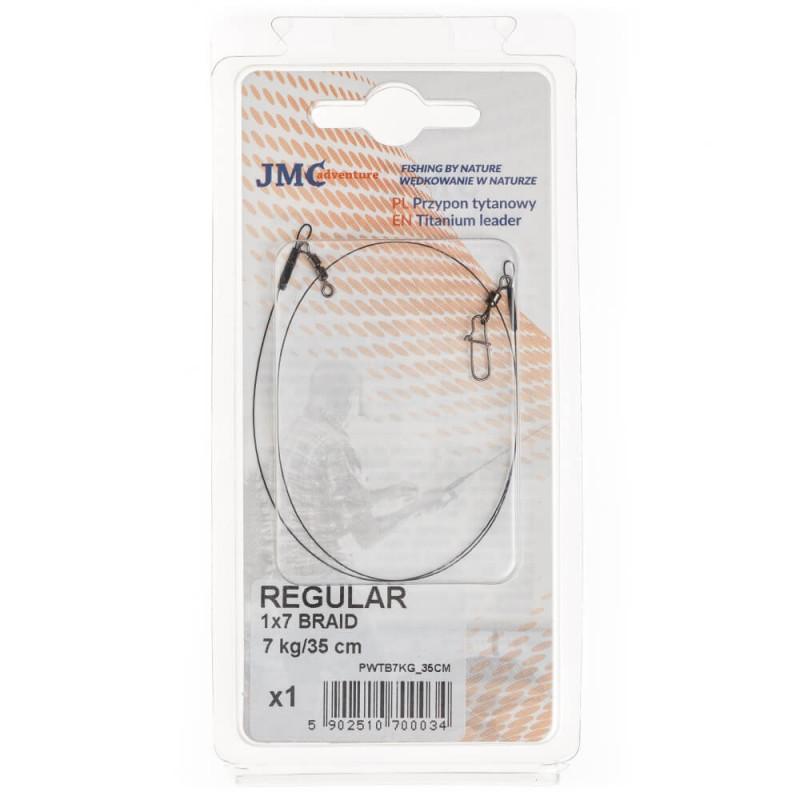 JMC Adventure Przypon Spinningowy z Plecionki Tytanowej 1x7 Regular 7kg 35cm