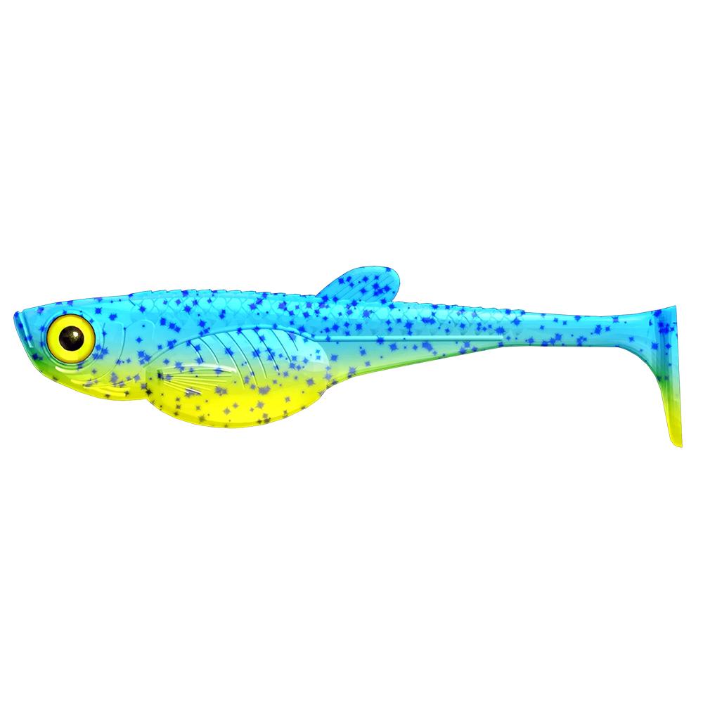 Libra Lures Embrion Shad 5" 127 Lime Chartreuse/Blue No Scent