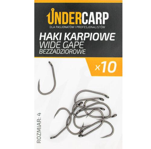 UnderCarp Wide Gape r.4 10szt. teflonowe haki karpiowe