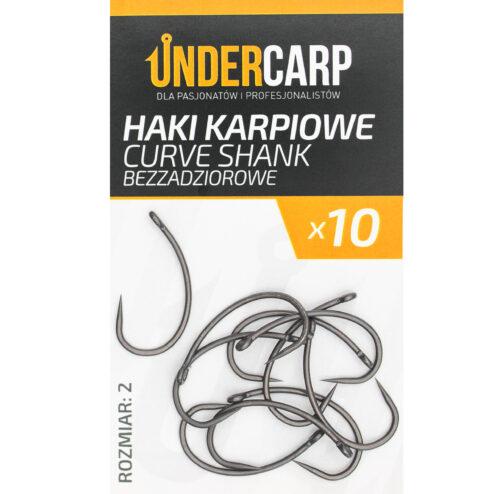 UnderCarp Curve Shank r.2 10szt. teflonowe haki karpiowe
