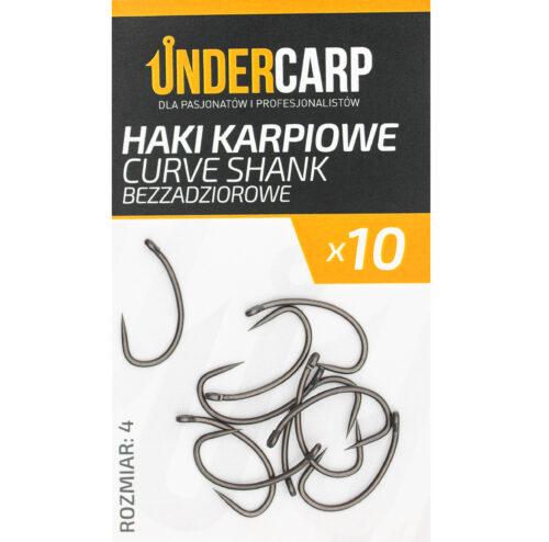 UnderCarp Curve Shank r.4 10szt. teflonowe haki karpiowe
