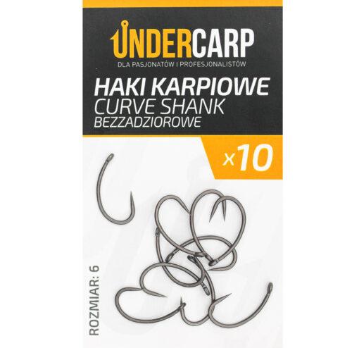 UnderCarp Curve Shank r.6 10szt. teflonowe haki karpiowe