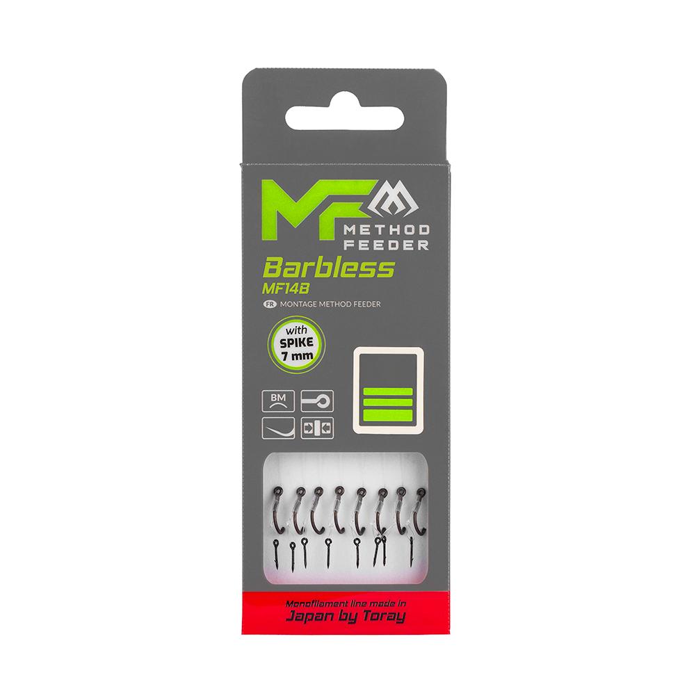 Mikado MF14 bagnet bezzadziorowe r.14 żyłka 0.18mm 10cm 8szt. gotowe przypony