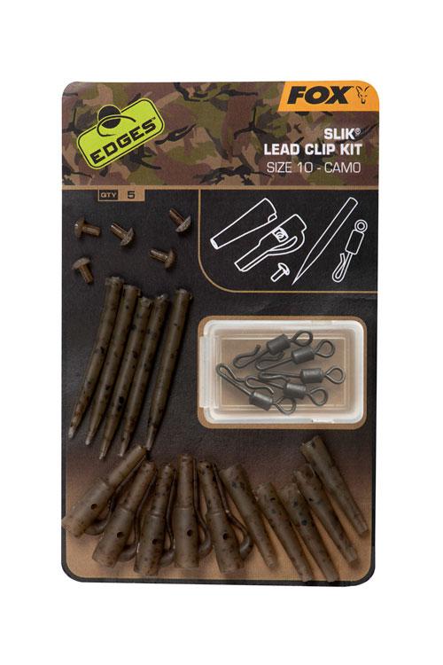 Fox Edges Camo Slik Lead Clip Kit 5szt. zestaw bezpieczny klips
