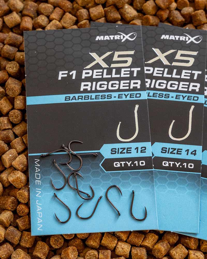Matrix X5 F1 Pellet Rigger Barbless r.18 10szt. haczyki