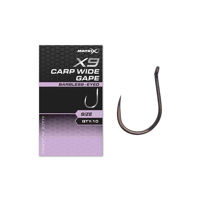 Matrix X9 Carp Wide Gape Barbless r.16 10szt. haczyki