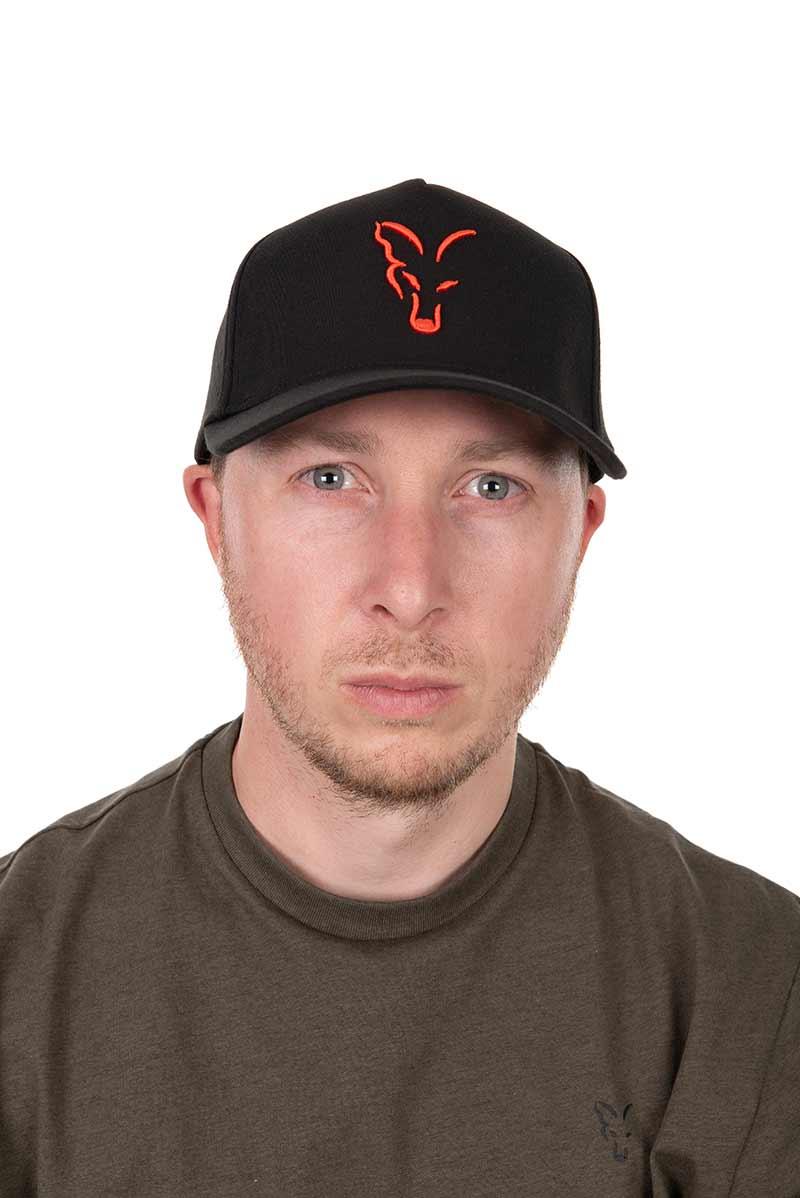 Fox Collection Baseball Cap Orange Black czapka