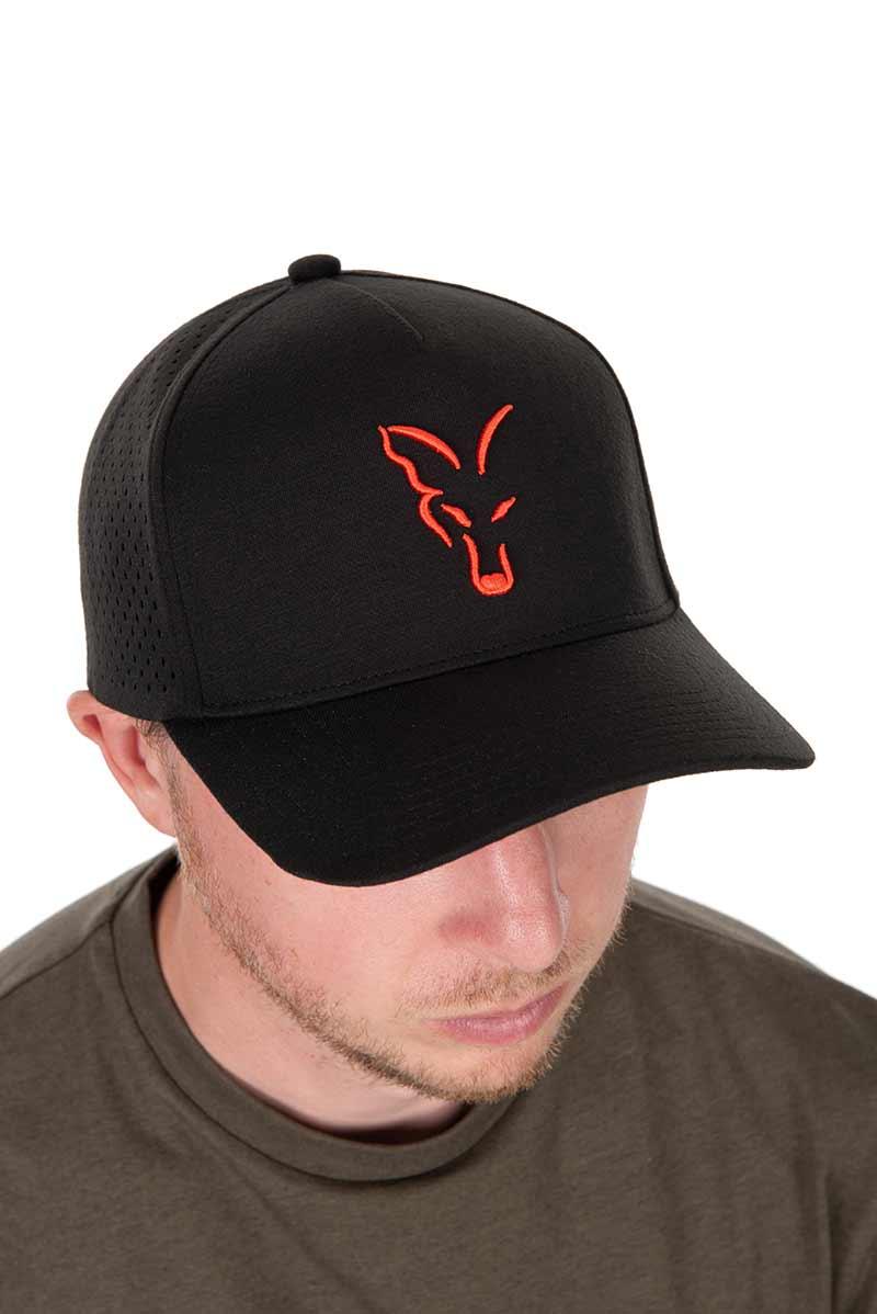 Fox Collection Baseball Cap Orange Black czapka