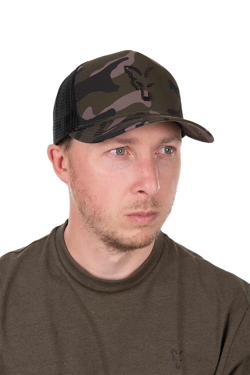 Fox Black Camo Trucker czapka