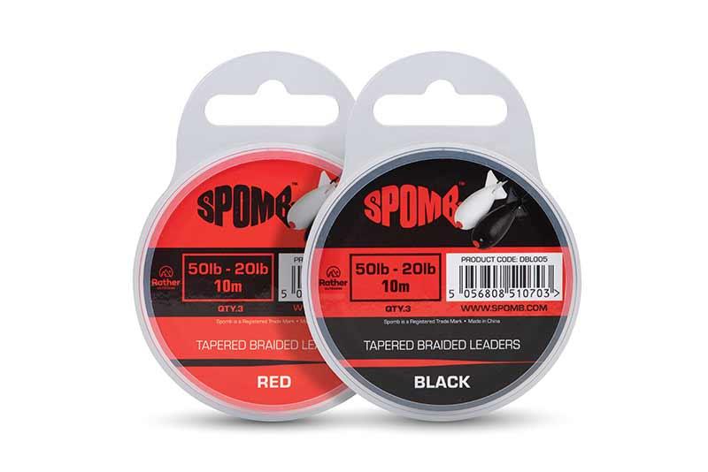 Spomb Tapered Braided Leaders Black 3pcs 50lb-20lb strzałówka koniczna